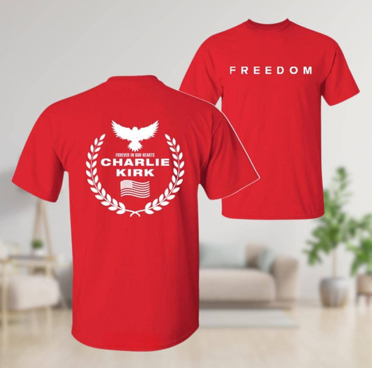 Red Charlie Kirk Tee